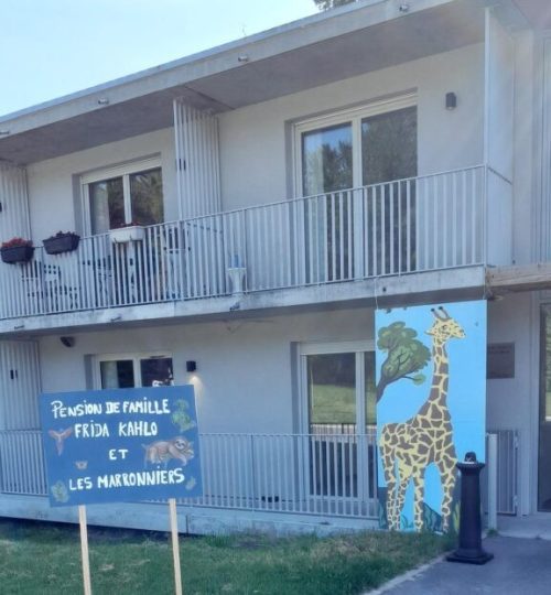 Semaine des pensions de famille à Essômes-sur-Marne : franc succès auprès de nos visiteurs. Belle collaboration avec un pensionnaire du CHU pour la création de ce superbe lion !
