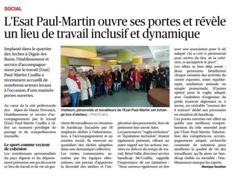 Un ESAT a agi pour l’emploi inclusif à l’occasion de la Semaine Européenne pour l’Emploi des Personnes Handicapées (SEEPH). Une matinée portes ouvertes a été organisée afin de mettre en lumière les actions menées pour accompagner les équipes vers l’épanouissement professionnel.